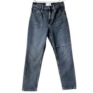 EVERLANE The High Rise Skinny Jean in Washed Black Size 26 Crop